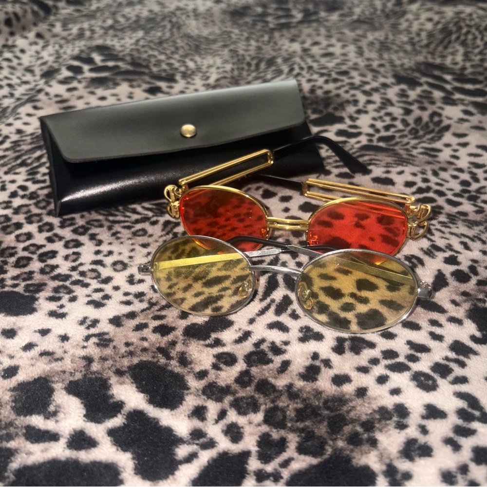 Retro and Vintage Sunglasses Set with Case